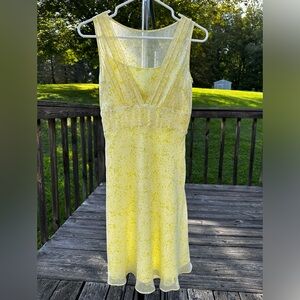 Ann Taylor Yellow V-Neck Sundress for Cocktail Nights